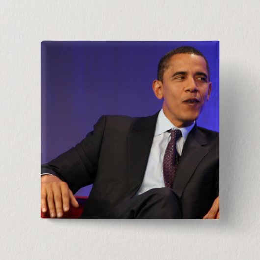 President Barack Obama Vierkante Button 5,1 Cm (Voorkant)