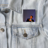 President Barack Obama Vierkante Button 5,1 Cm (In situ)