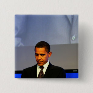 President Barack Obama Vierkante Button 5,1 Cm