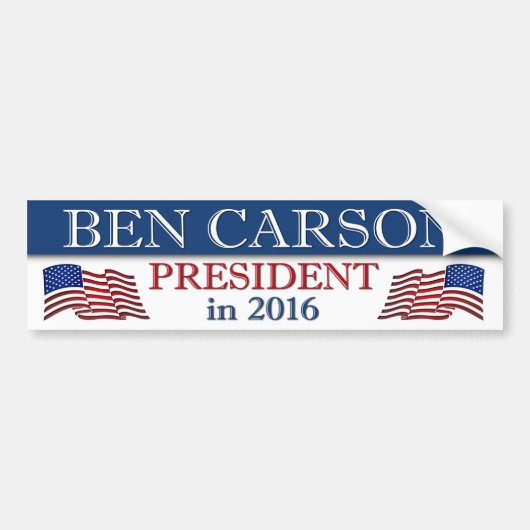 President Ben Carson in 2016 Bumpersticker (Voorkant)