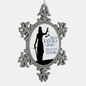 President Biden Harris aan het werk Verkiezingen 2 Tin Sneeuwvlok Ornament (Links)