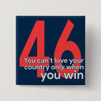 President Biden op 6 januari Vierkante Button 5,1 Cm