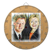 President Bill Clinton en President Hillary Clinto Dartbord (Voorkant)