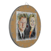 President Bill Clinton en President Hillary Clinto Dartbord (Voorkant Links)
