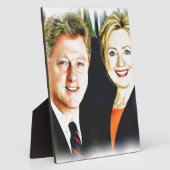 President Bill Clinton en President Hillary Clinto Fotoplaat (Zijkant)
