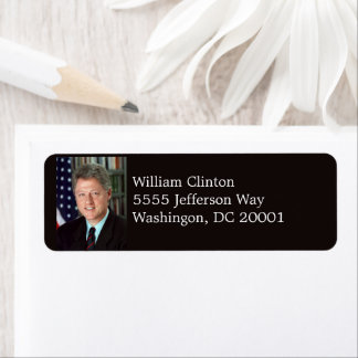 President Bill Clinton Officieel portret adres Etiket