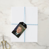 President Bill Clinton Witte Huis Foto Cadeaulabel (Met Touw)