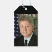 President Bill Clinton Witte Huis Foto Cadeaulabel (Achterkant)