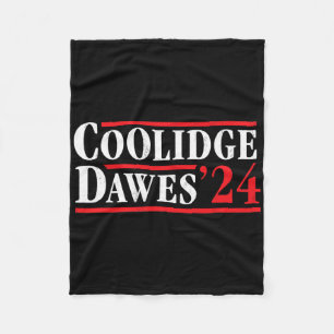 President Calvin Coolidge 1924 - Retro 4th of July Fleece Deken