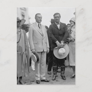 President Coolidge en Tom Mix Briefkaart