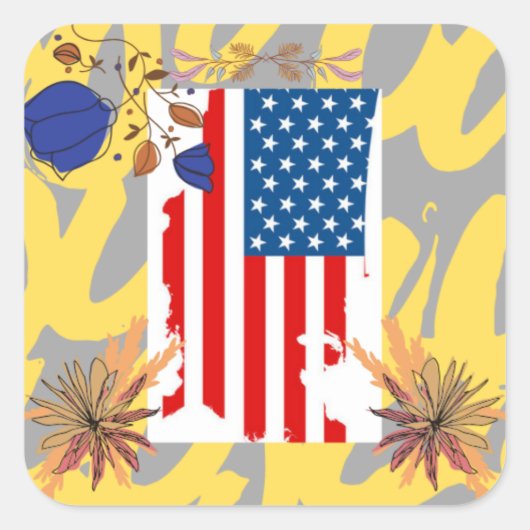 President day of America Vierkante Sticker (Voorkant)