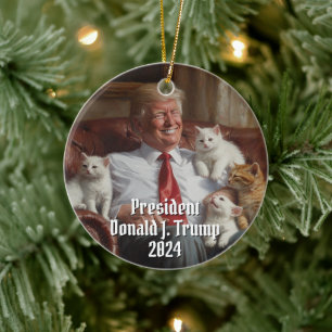 President Donald J. Trump Cats Kittens Grappig 202 Keramisch Ornament