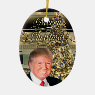 President Donald J. Trump Decoratieve Kerstmis Keramisch Ornament