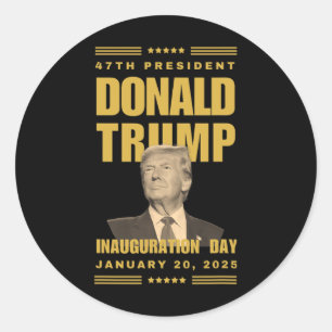 President Donald J. Trump Inauguratiedag 2025 ME Ronde Sticker