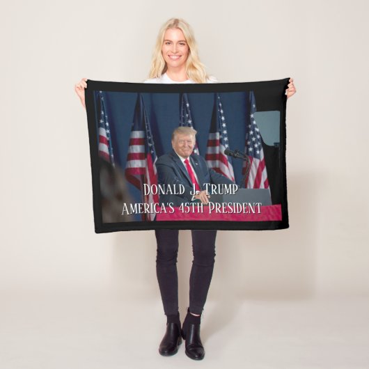 President Donald J. Trump Mt Rushmore Speech Fleece Deken (In situ)