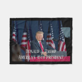 President Donald J. Trump Mt Rushmore Speech Fleece Deken (Voorkant (Horizontaal))
