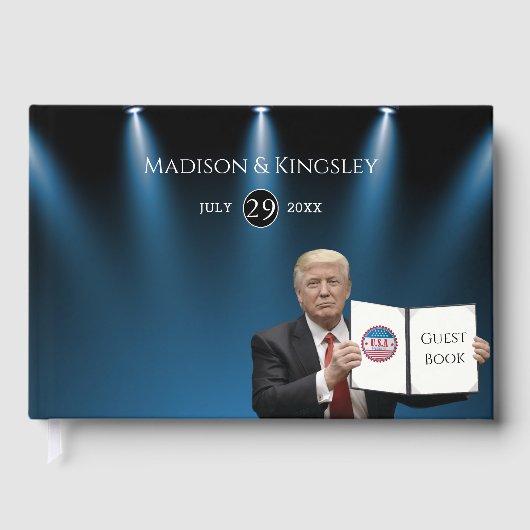 President Donald J. Trump Patriottische 🇺🇸 bruil Gastenboek (Voorkant)