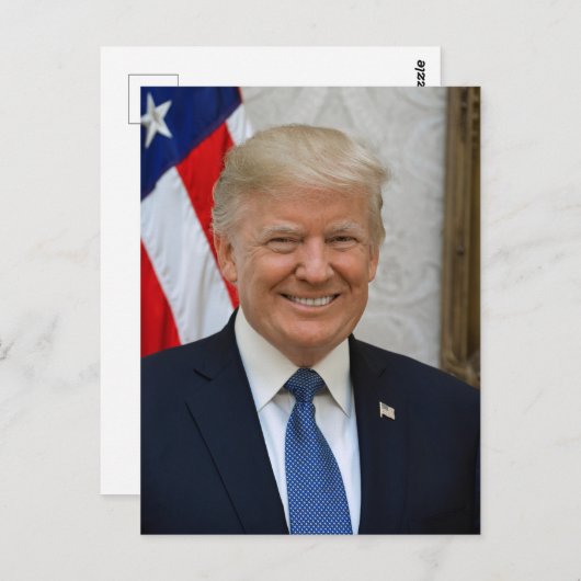 President Donald Trump 2017 Officieel portret Briefkaart (Voorkant / Achterkant)