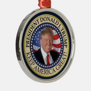 President Donald Trump 2020 Keep America Great Ame Metalen Ornament