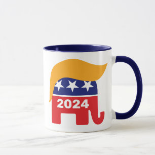 President Donald Trump 2024 GOP Olifant Haar Mok