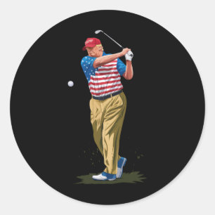 President Donald Trump 2025 Golf Ons Amerikaanse V Ronde Sticker