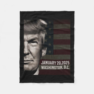 President Donald Trump 2025 Inauguratie Datum Comm Fleece Deken