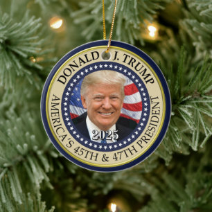President Donald Trump 47e President 2024 Foto Keramisch Ornament