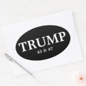PRÉSIDENT DONALD TRUMP AUTOCOLLANT PARE-CHOCS OVAL (Enveloppe)