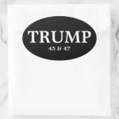 PRÉSIDENT DONALD TRUMP AUTOCOLLANT PARE-CHOCS OVAL (Sac)