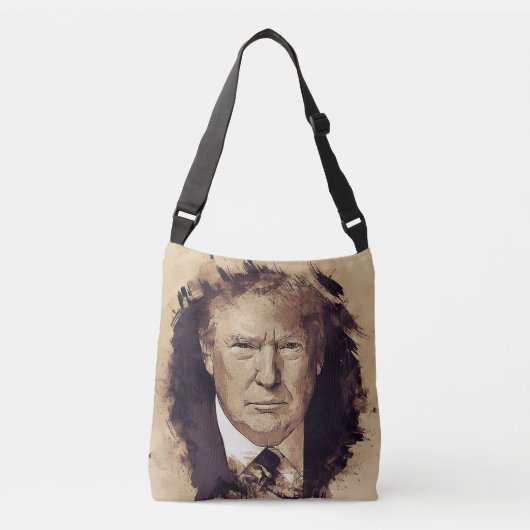 President Donald Trump Crossbody Tas (Voorkant)