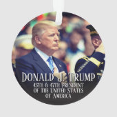 President Donald Trump Foto Keepsake 45 47 Ornament (achterkant)