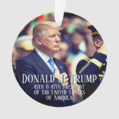 President Donald Trump Foto Keepsake 45 47 Ornament (voorkant)