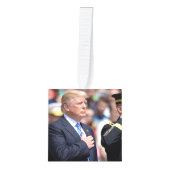 President Donald Trump Foto Kerstmis Ornament (Voorkant)