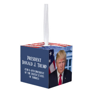 President Donald Trump Foto Kerstmis Ornament