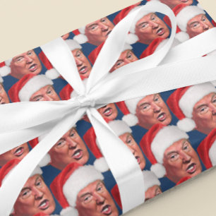 President Donald Trump Fun Kitsch Kerstmis Inpakpapier Vel