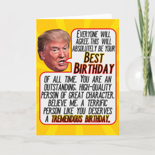 President Donald Trump Funny Best Birthday Feestdagen Kaart