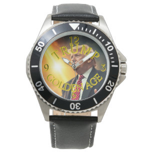 PRESIDENT DONALD TRUMP GOUDEN EEUW HORLOGE