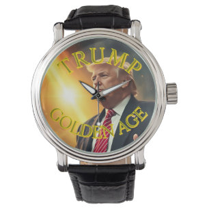 PRESIDENT DONALD TRUMP GOUDEN EEUW HORLOGE