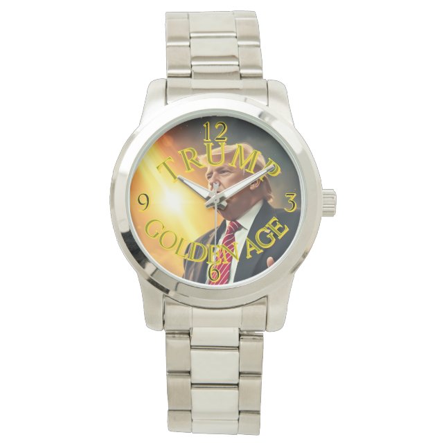 PRESIDENT DONALD TRUMP GOUDEN EEUW HORLOGE (Voorkant)