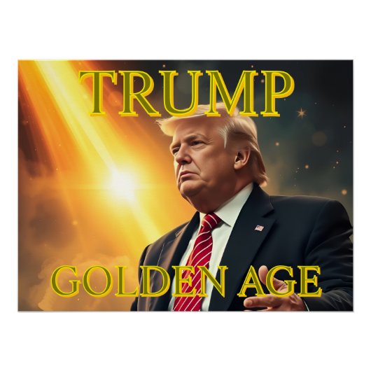 PRESIDENT DONALD TRUMP GOUDEN EEUW PERFECT POSTER (Voorkant)