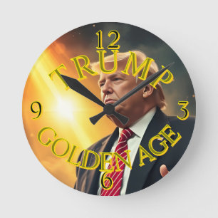 PRESIDENT DONALD TRUMP GOUDEN EEUW RONDE KLOK