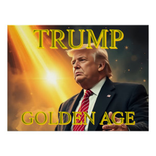PRESIDENT DONALD TRUMP GOUDEN TIJDPERK PERFECT POSTER