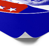 President Donald Trump in het rood Poster (Hoek)