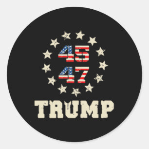 President Donald Trump Inauguratie Dag 2025 Front Ronde Sticker