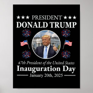 President Donald Trump Inauguratie Dag 2025 Poster