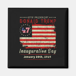 President Donald Trump Inauguratie Dag 2025 Vinta Magneet