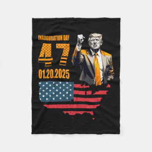 President Donald Trump Inauguratiedag 2025 1 Fleece Deken