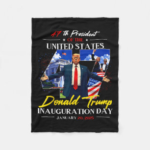 President Donald Trump Inauguratiedag 2025 47e Fleece Deken