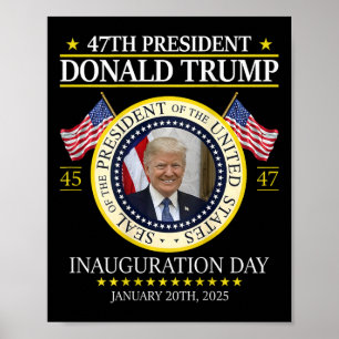 President Donald Trump Inauguratiedag 2025 (op b Poster