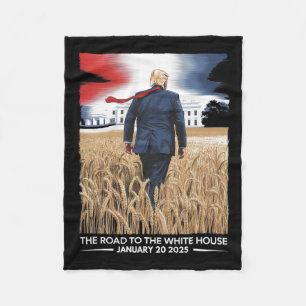 President Donald Trump Inauguratiedag 2025 Vinta Fleece Deken